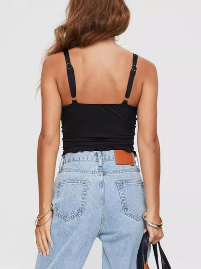 Top Corto Gris Básico