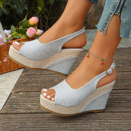 Isabelle | Sandalias Slingback de Lino