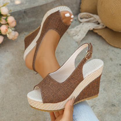 Isabelle | Sandalias Slingback de Lino