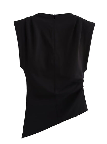 Top Asimétrico Escote Alto