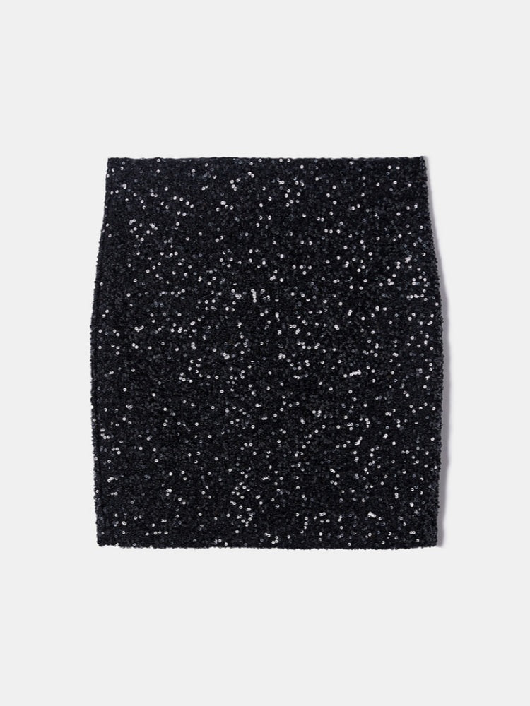 Minifalda Lentejuelas Negra