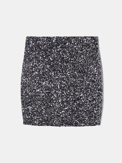 Minifalda Lentejuelas Negra