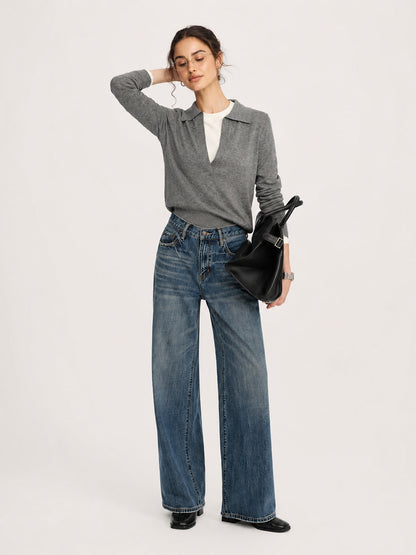 Jeans Anchos Lavado Vintage