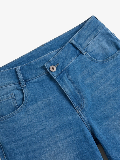 Jeans Anchos Cintura Cruzada
