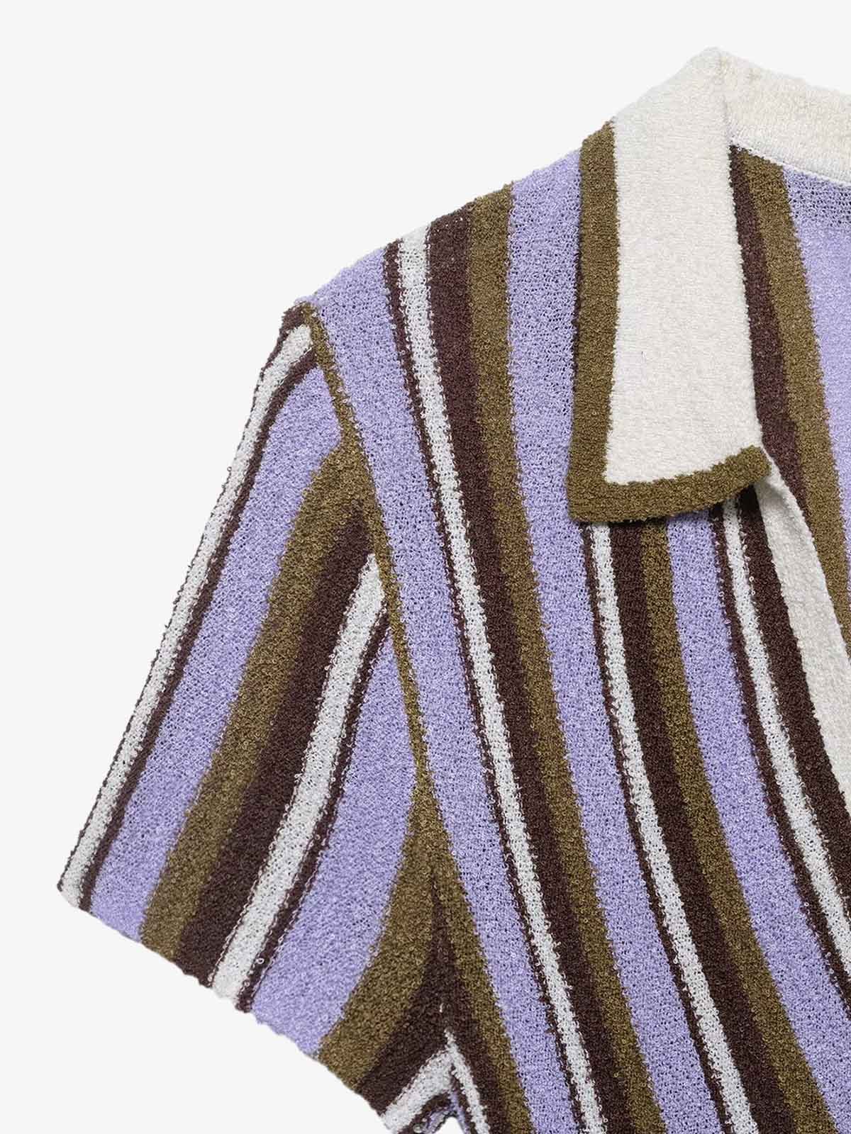 Vestido Mini de Punto a Rayas