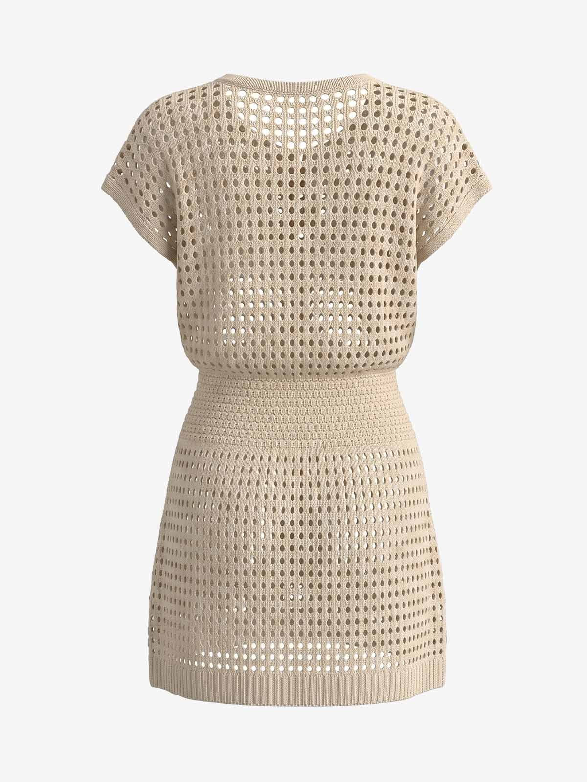 Vestido Mini de Punto Calado