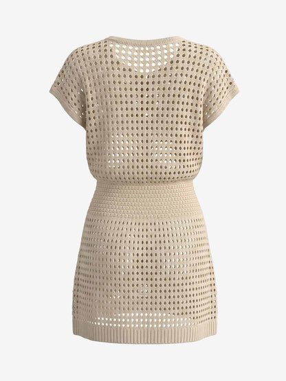 Vestido Mini de Punto Calado