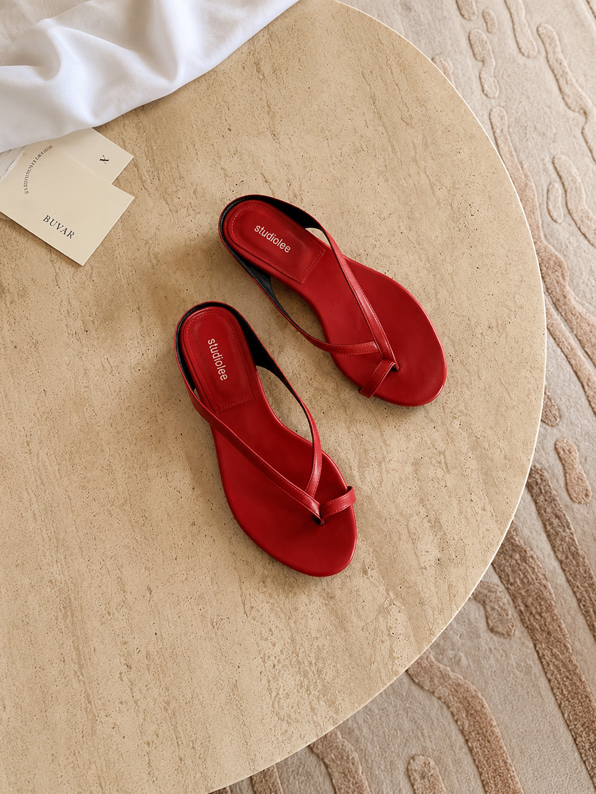 Sandalias Planas Tipo Flip-Flop Azul Claro