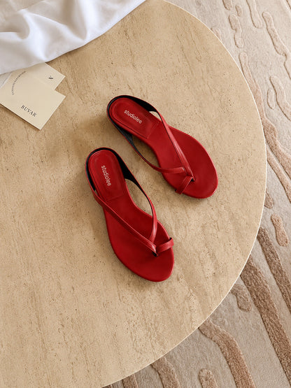 Sandalias Planas Tipo Flip-Flop Azul Claro