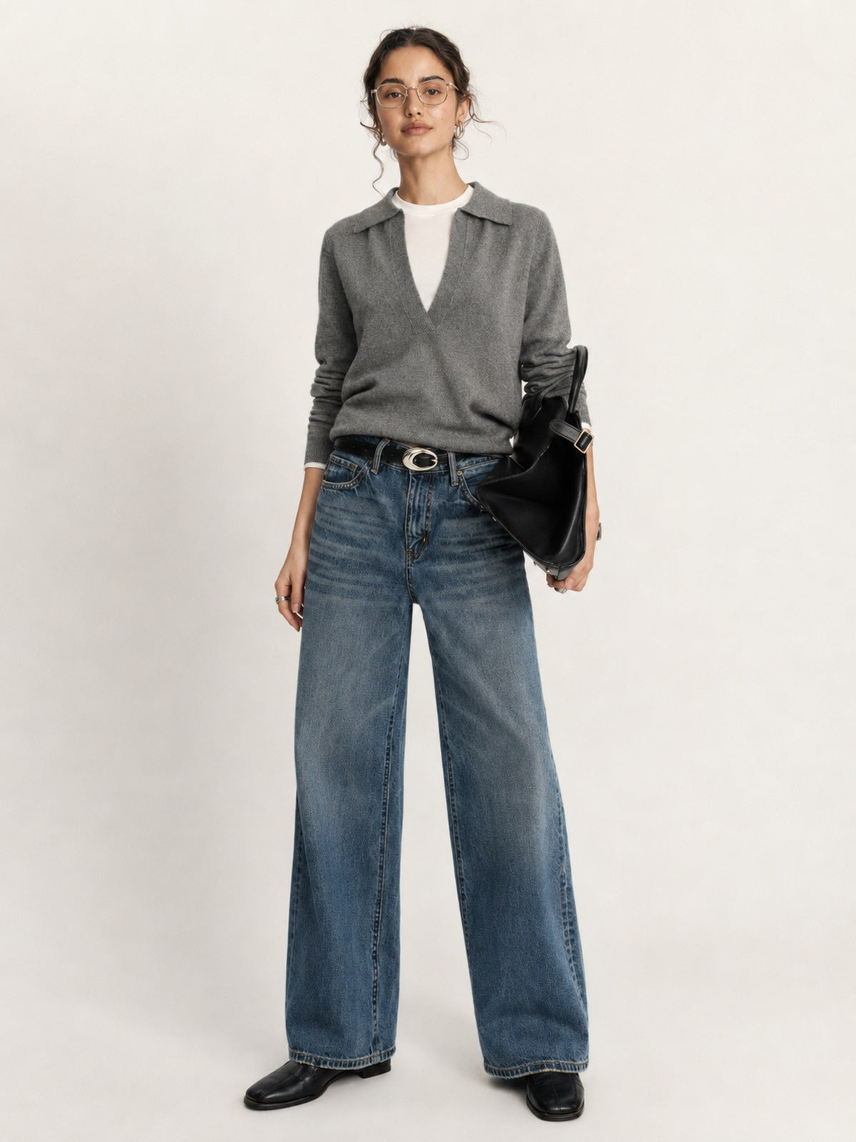 Jeans Anchos Lavado Vintage