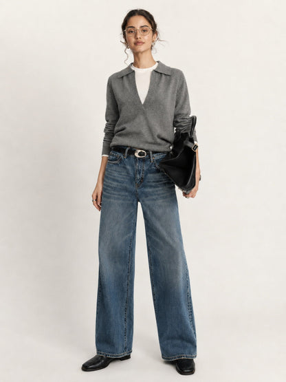 Jeans Anchos Lavado Vintage