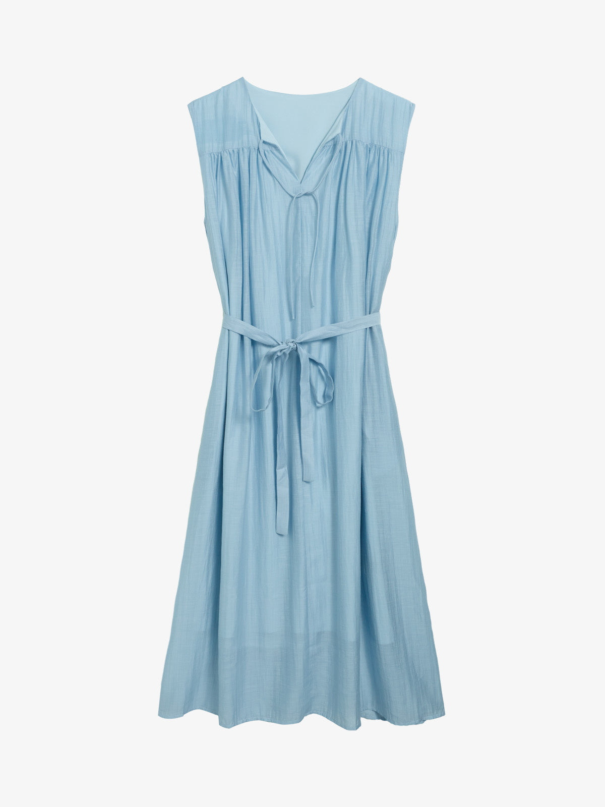 Vestido Midi Fruncido con Lazada