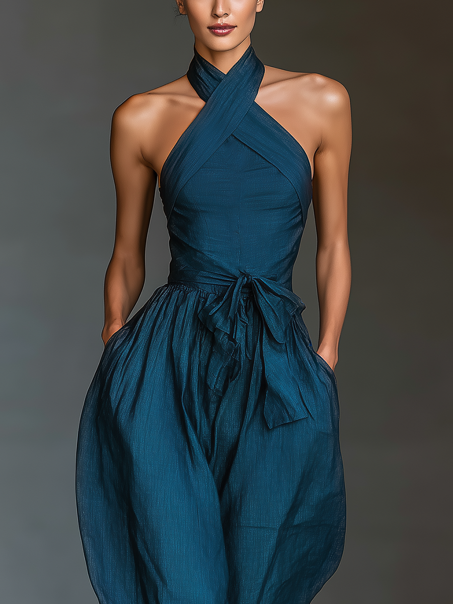 Mono Halter Cruzado con Lazada en la Cintura