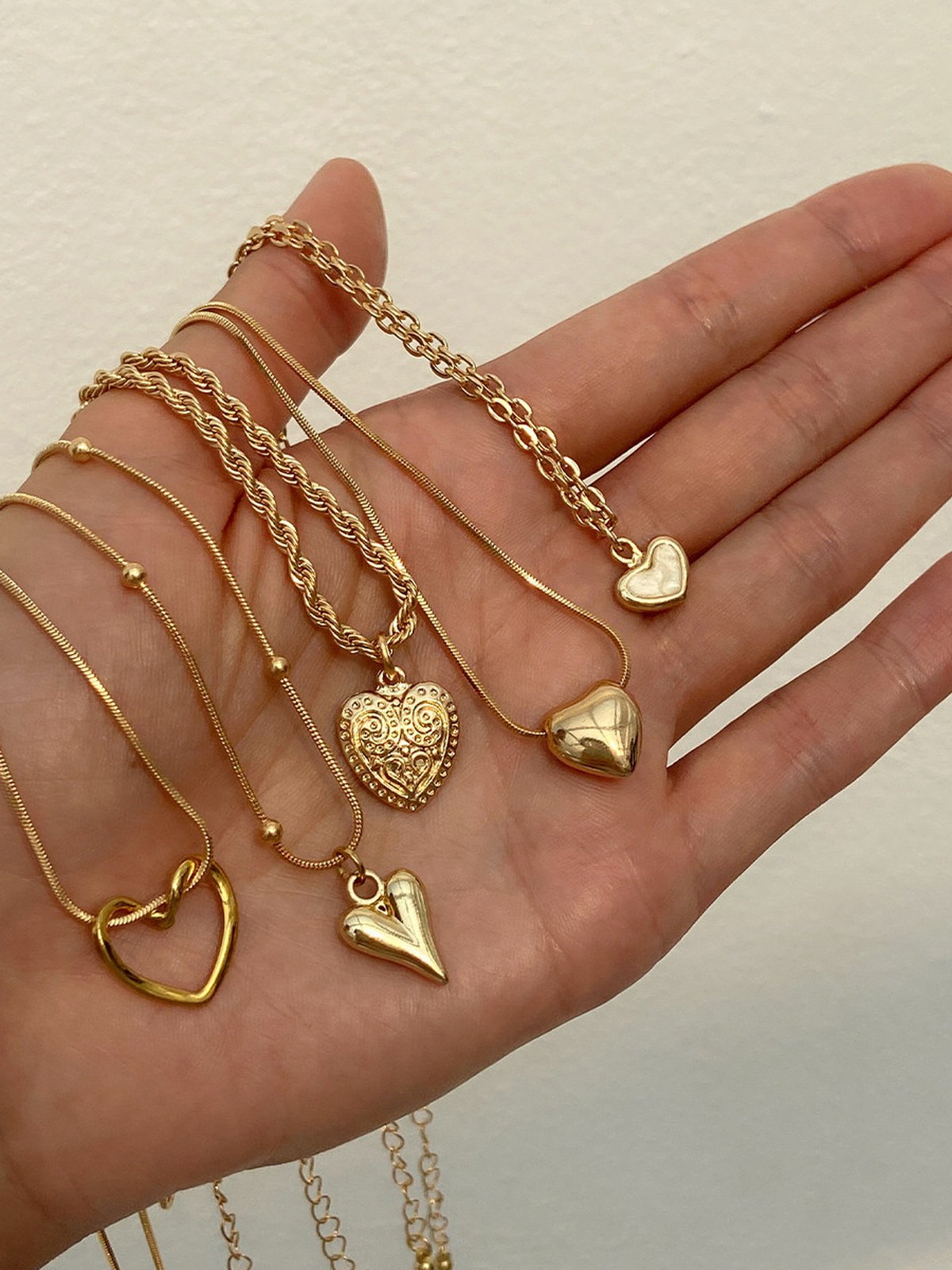 Set Collares Charm Corazón