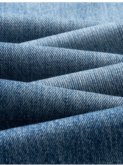 Jeans Rectos Cropped Tiro Alto