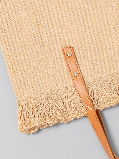 Tote Rafia con Flecos