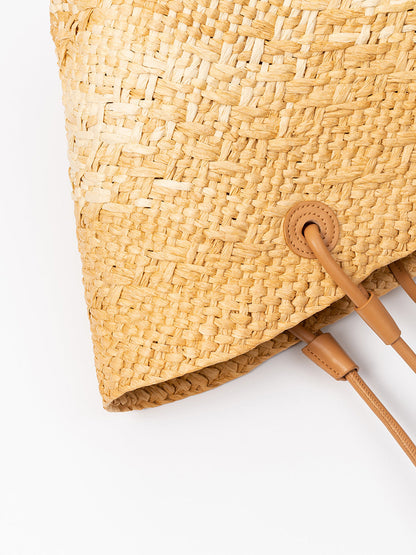 Tote Rafia Asas de Piel