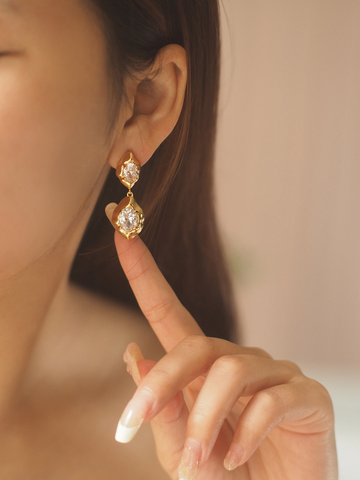Pendientes Doble Circonita