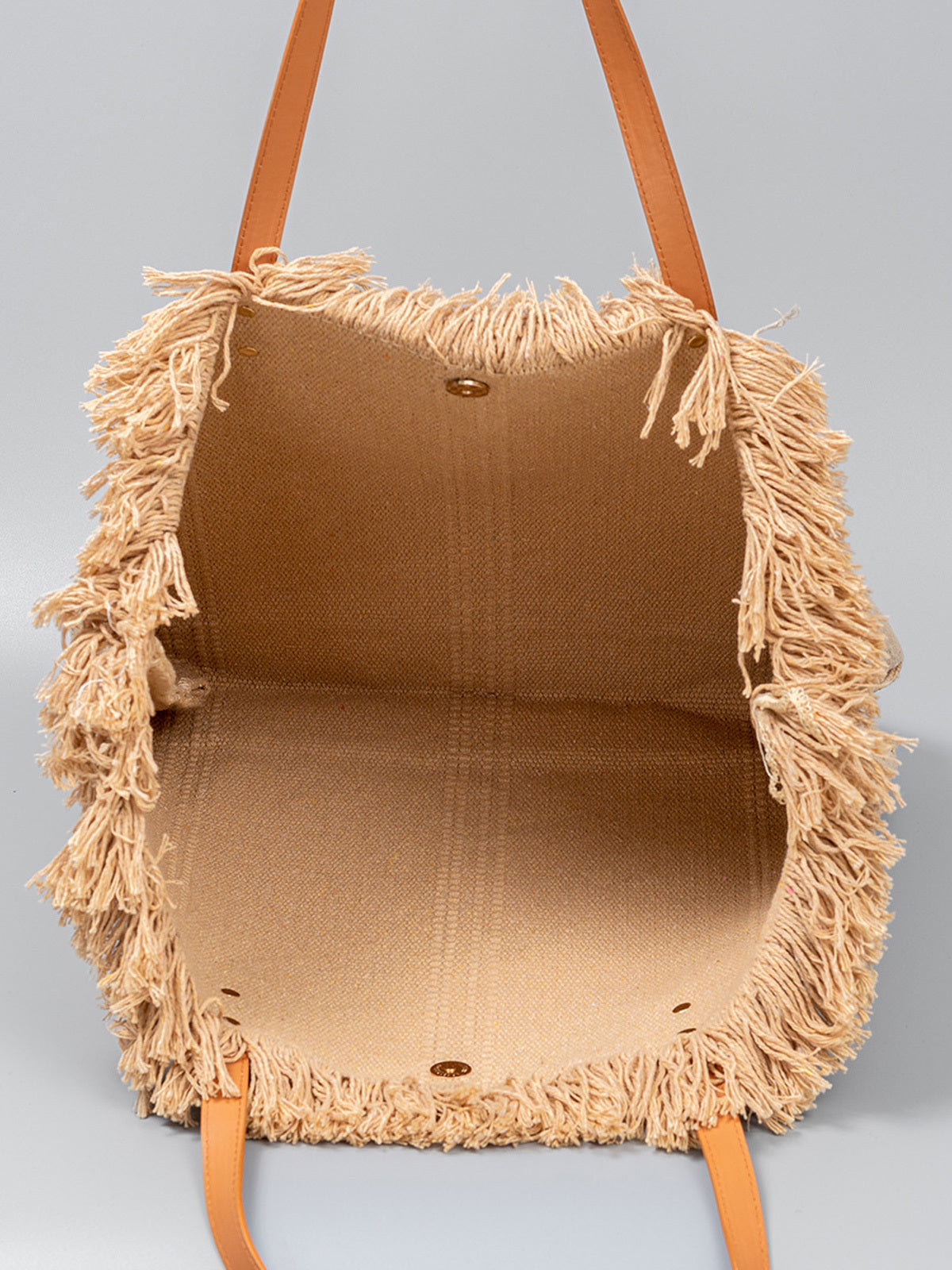 Tote Rafia con Flecos