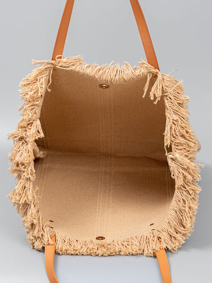 Tote Rafia con Flecos