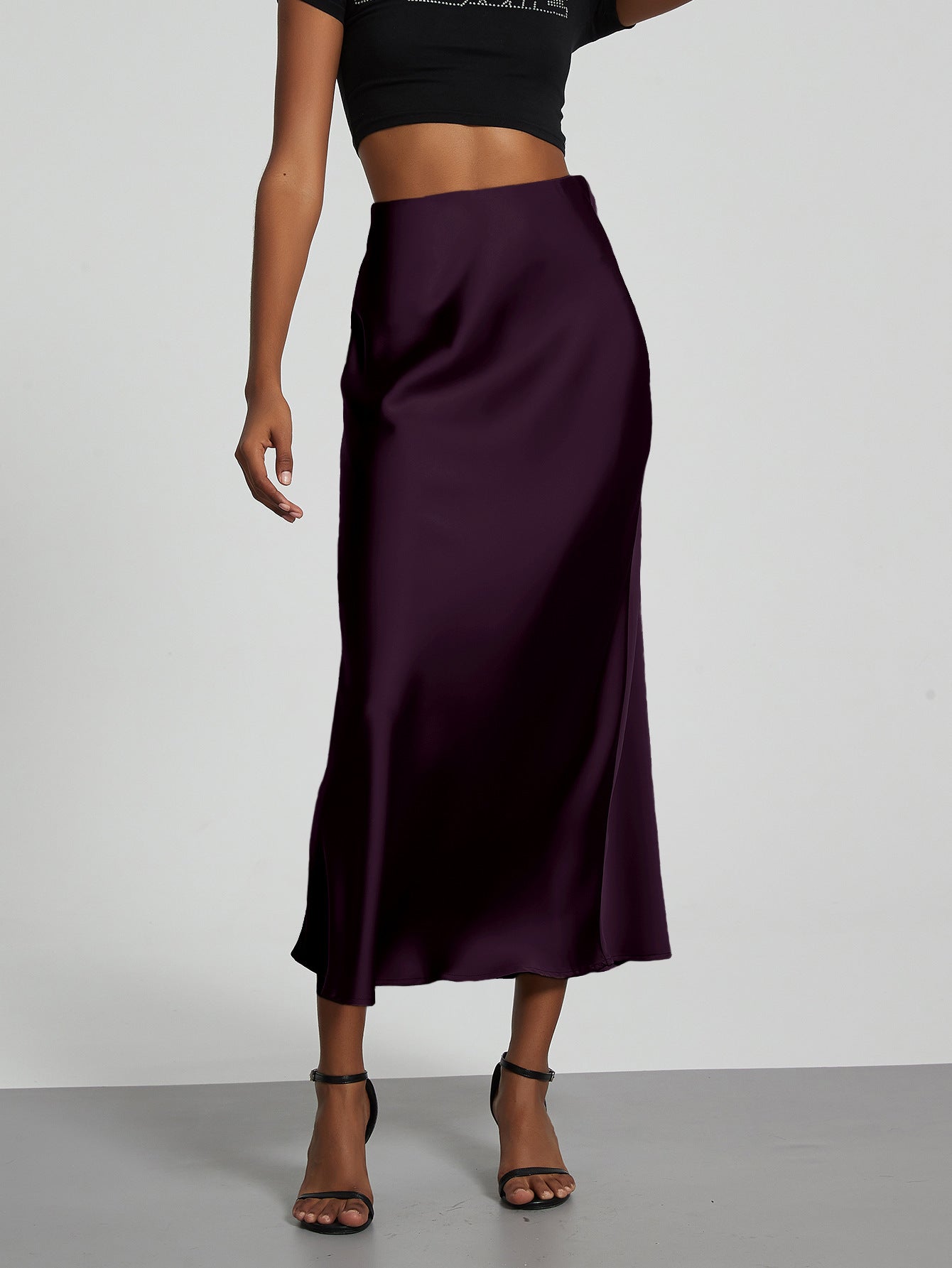 Falda Midi Satinada