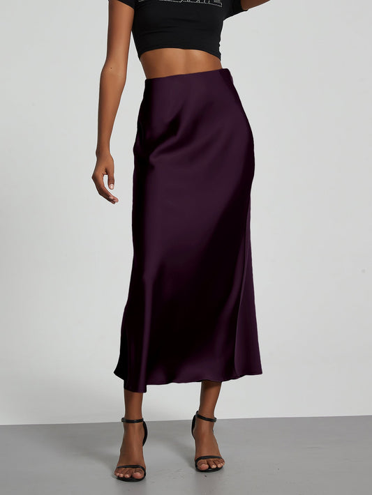 Falda Midi Satinada