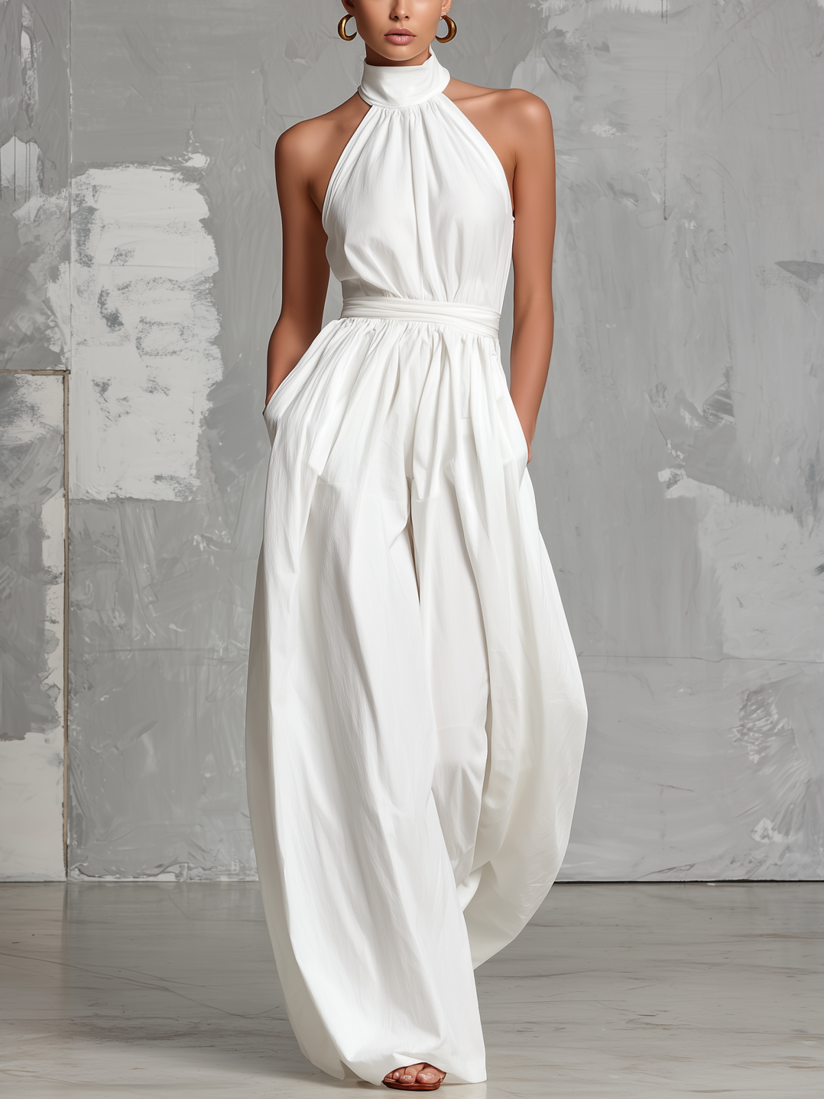 Mono Halter de Talle Alto y Pernera Ancha