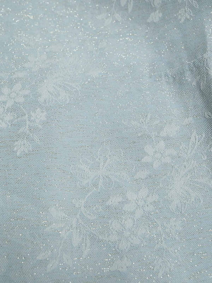 Pantalón Ancho Jacquard Floral con Cinturón