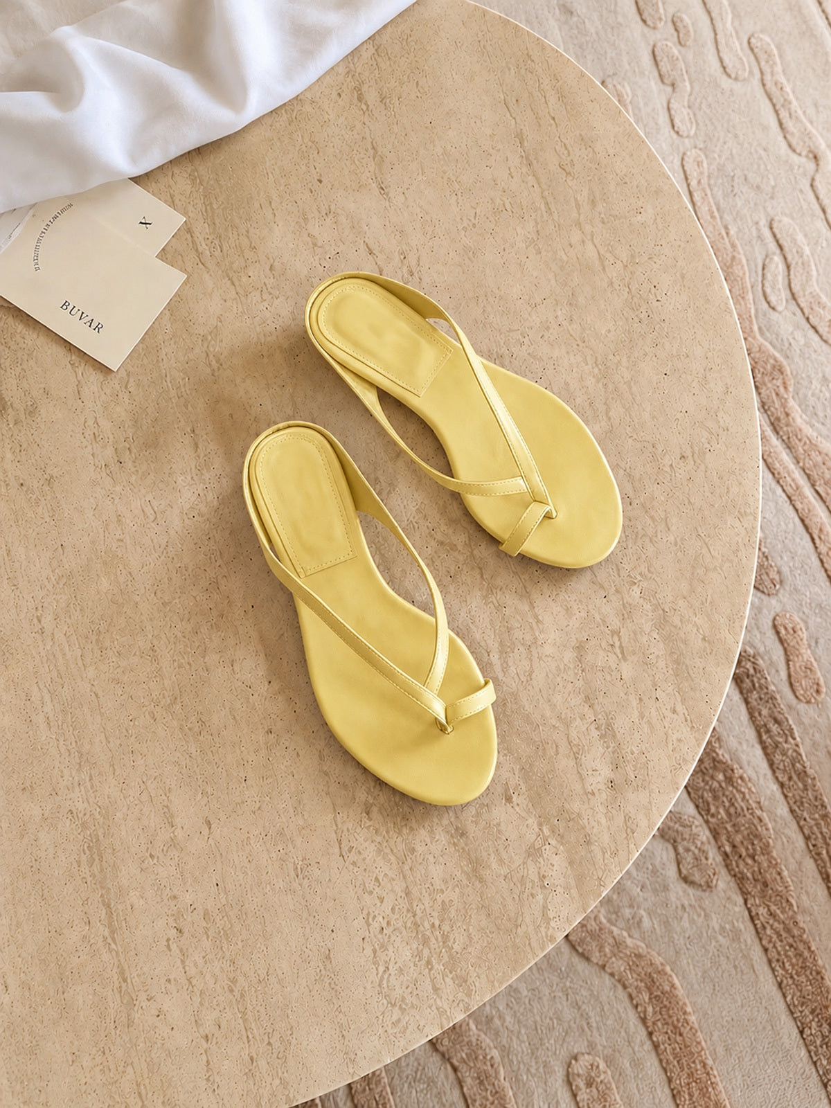 Sandalias Planas Tipo Flip-Flop Azul Claro