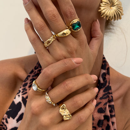 Set Anillos Piedras de Color