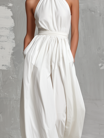 Mono Halter de Talle Alto y Pernera Ancha